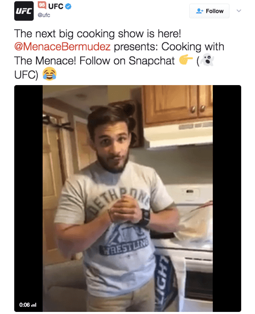 Série vaření pod vedením UFC s videem je oblíbená u diváků.