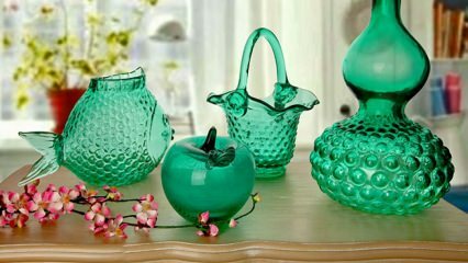 Skleněná váza domácí dekorace návrhy