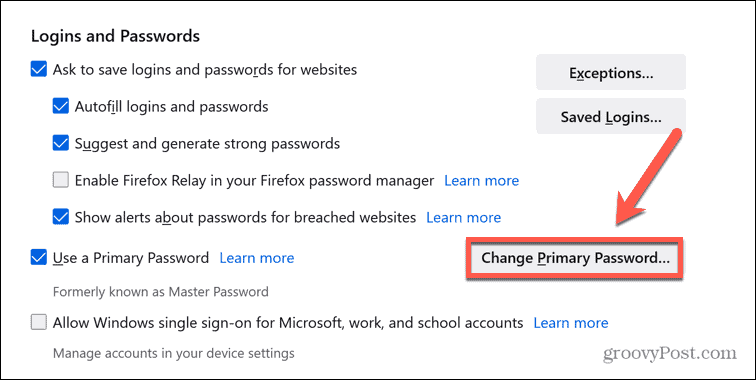 firefox změnit heslo