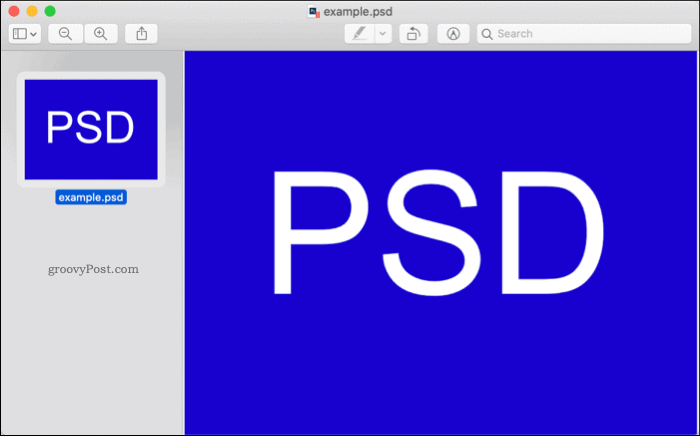 Otevření souboru PSD v systému MacOS