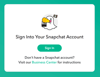 Přihlaste se pomocí svých přihlašovacích údajů Snapchat.