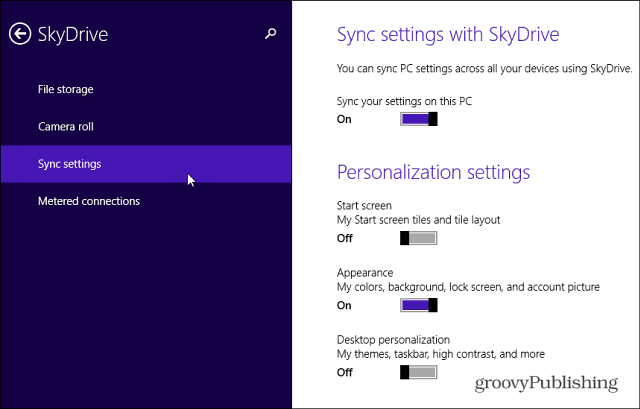 Nastavení synchronizace SkyDrive