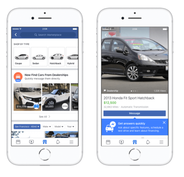 Facebook Marketplace uzavírá partnerství s lídry automobilového průmyslu Edmundsem, Cars.com, Auction123 a dalšími, aby usnadnili nakupování automobilů nakupujícím v USA