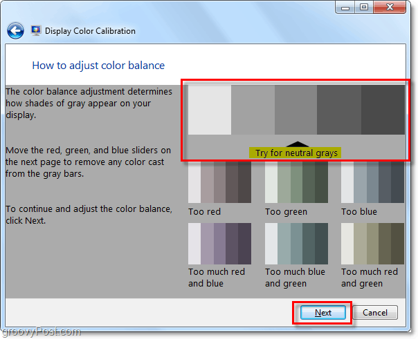 Nuetral barvy pro Windows 7 jsou uvedeny v příkladu, zkuste je sladit