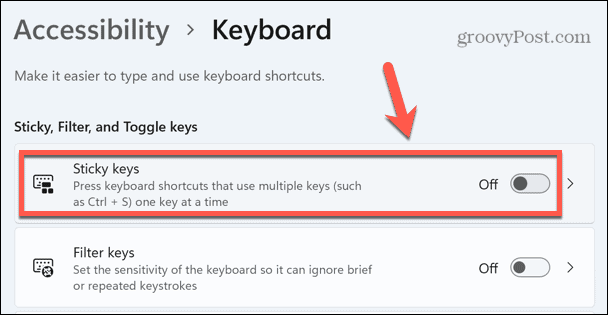 Windows nalepovací klíče vypnuté