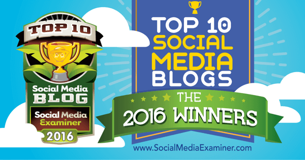 Soutěž deseti nejlepších blogů sociálních médií v roce 2016
