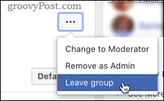 Facebook Opustit odkaz skupiny