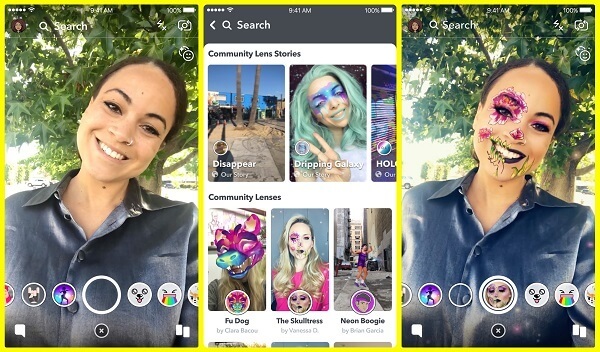 Snapchat zavede Lens Explorer, což je jednodušší způsob, jak objevit a odemknout tisíce objektivů vytvořených Snapchatters po celém světě.