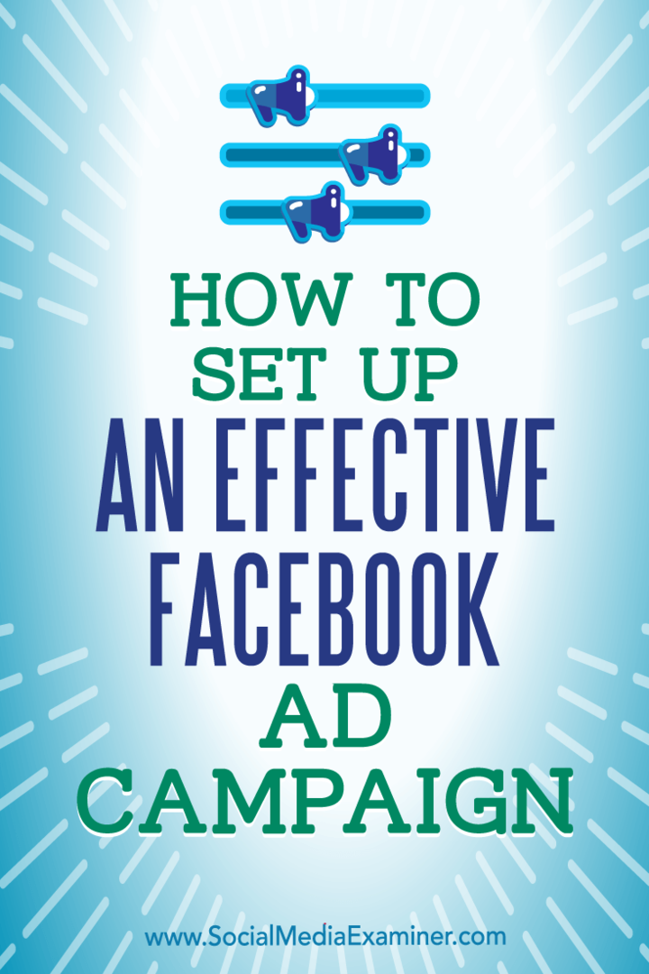 Jak nastavit efektivní reklamní kampaň na Facebooku Charlie Lawrance v průzkumu sociálních médií.