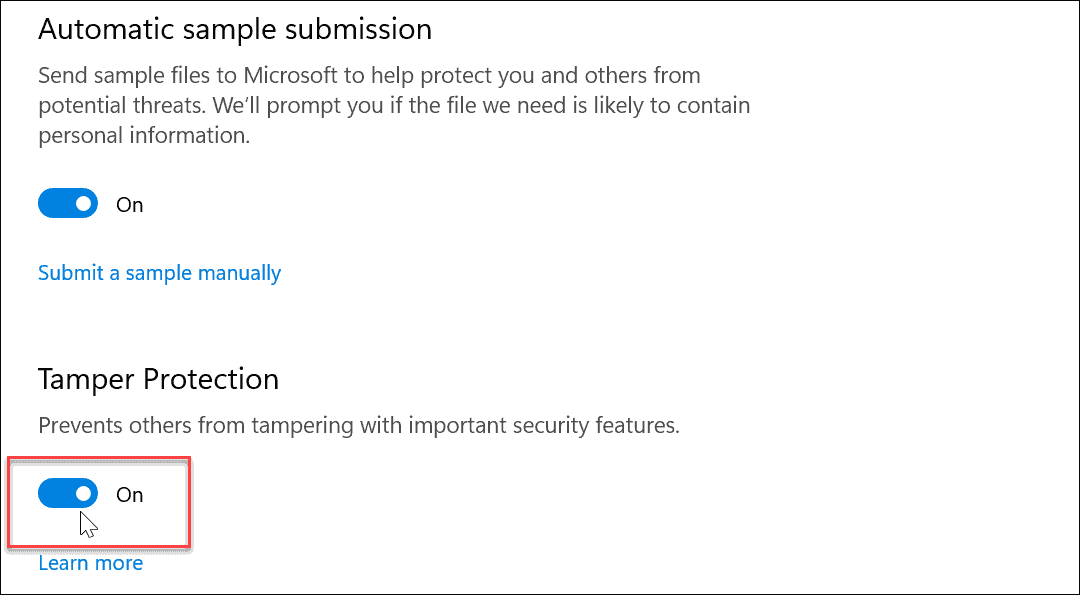 Jak povolit nebo zakázat ochranu před změnami v systému Windows 11