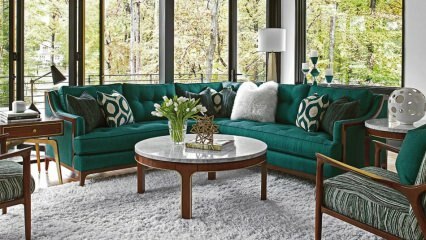 „Zelená zelená“ kombinace v domácí dekoraci
