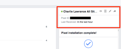 Najděte své ID pixelu ve svém Správci reklam na Facebooku.
