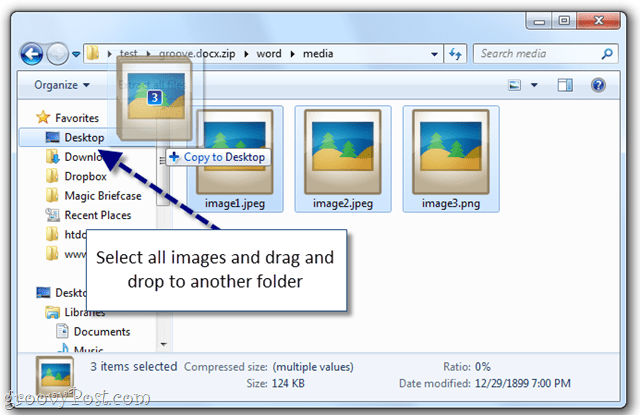 Snadný způsob, jak extrahovat obrázky z dokumentu Word v systému Windows 7 [Office 2007/2010]