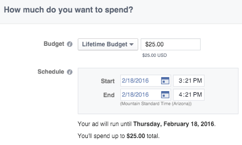 funkce rozpočtu na facebookovou reklamu