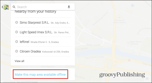 Smazat adresu Google Maps Android