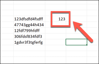 Excel extrahované číslo
