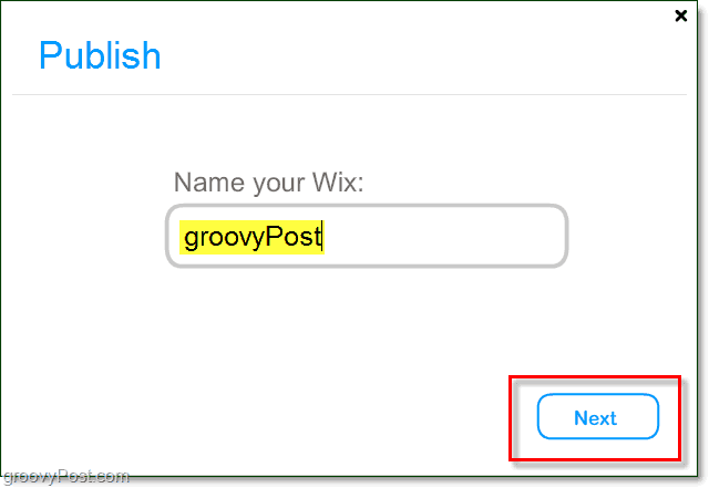 pojmenujte svůj web wix flash