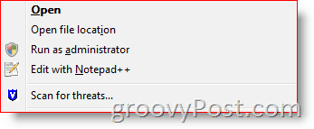 Přidejte položku Spustit jako jiného uživatele do kontextové nabídky Průzkumníka Windows pro systémy Vista a Server 2008:: groovyPost.com