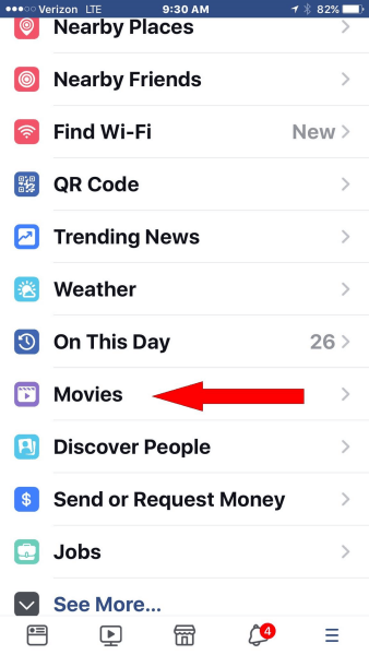 Facebook přidává specializovanou sekci filmů do hlavní navigační nabídky mobilní aplikace.