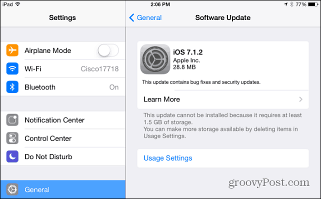 Společnost Apple vydává aktualizaci softwaru pro systém iOS 7.1.2