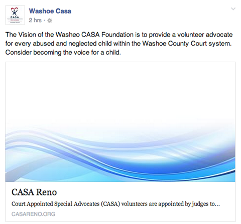 washoe casa facebookový příspěvek