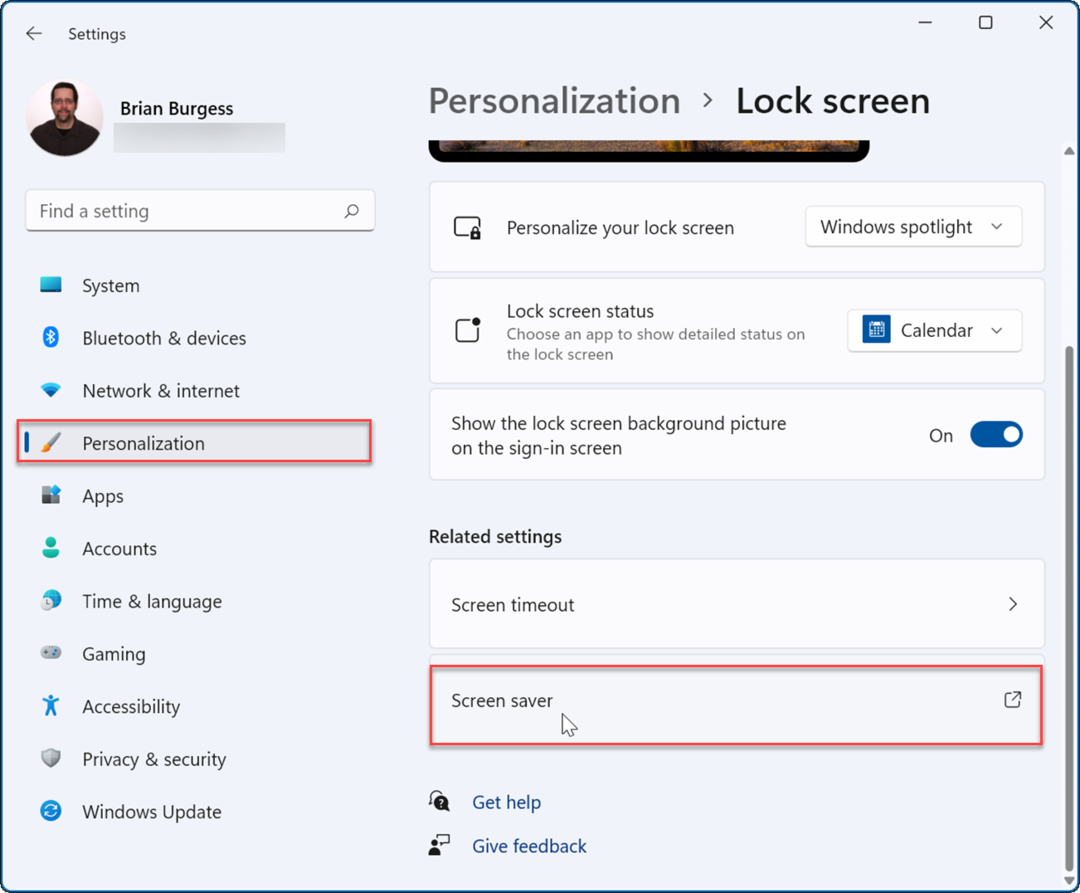 Personalization-lock-screen nastavit fotografie jako spořič obrazovky v systému Windows