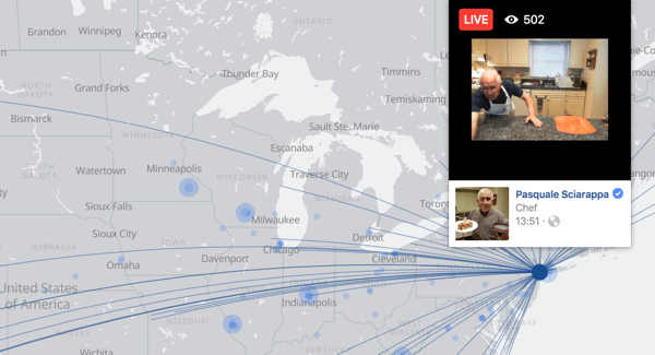 Mapa Facebook Live usnadňuje uživatelům hledání živých video přenosů po celém světě.