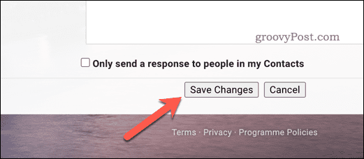 Ukládání změn nastavení v Gmailu