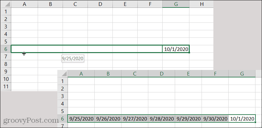 Datum automatického vyplňování aplikace Excel zpět