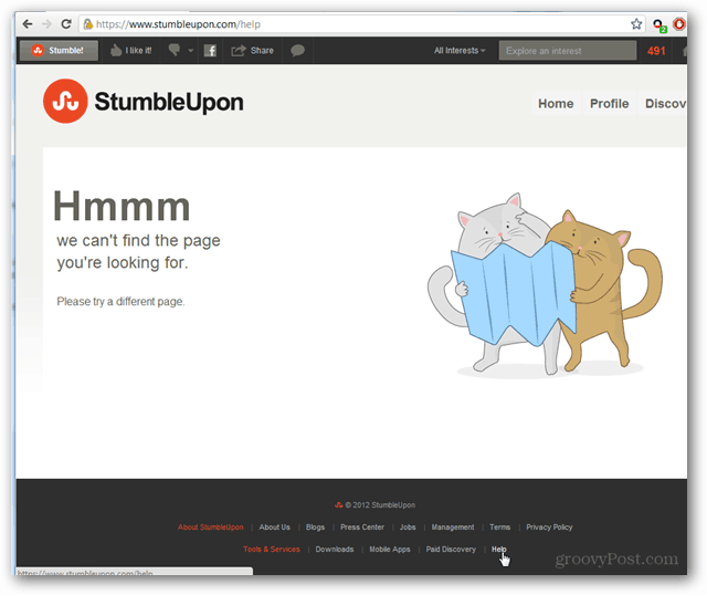 stumbleupon centrum nápovědy nebylo nalezeno