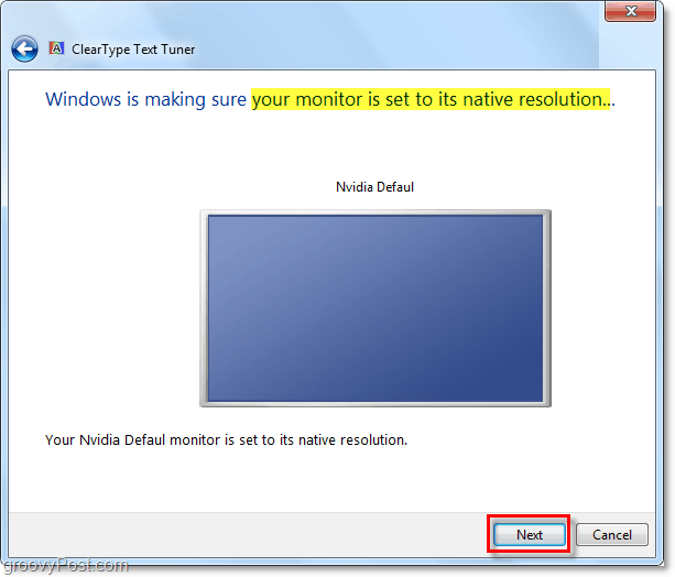 ujistěte se, že je váš monitor Windows 7 nastaven na své nativní rozlišení