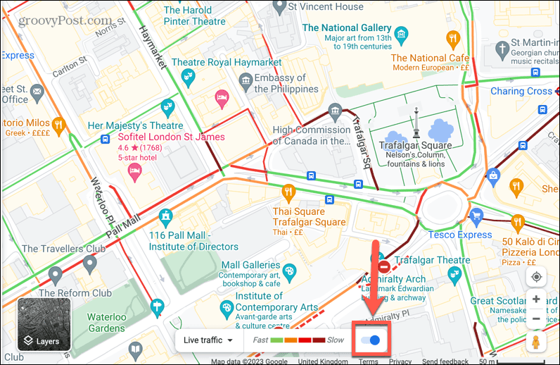 google maps live traffic přepnout