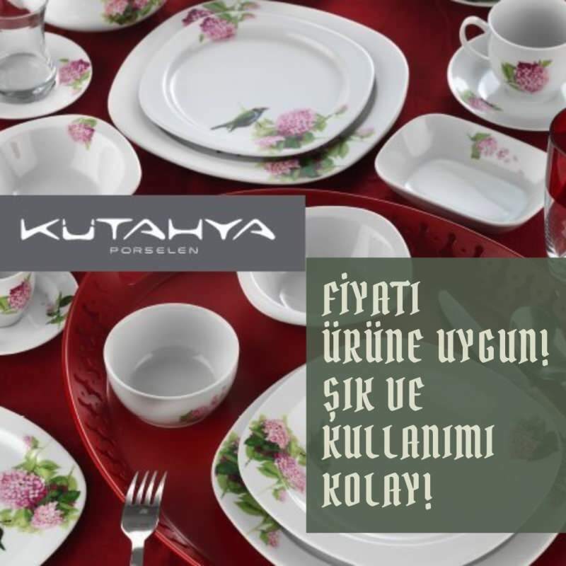 Jak nakupovat Bim Kütahya Seramik 68 kusový čtvercový nádobí s dvojitým dekorem?
