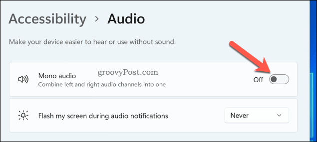 Zakázání mono zvuku v systému Windows 11