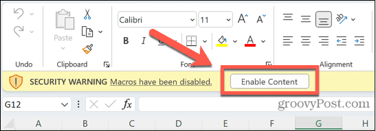 povolit obsah Excel