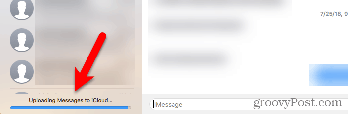 Nahrávání zpráv do iCloud na Mac