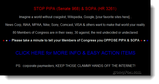 Google, Wikipedia dnes mezi weby „ztmavne“, aby protestoval proti navrhovaným zákonům proti pirátství v Kongresu