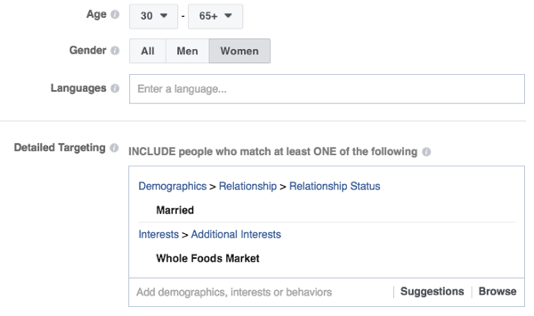 Funkce cílení Facebooku jsou robustní.