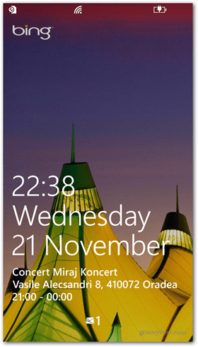 Rychlý stav obrazovky Windows Phone 8