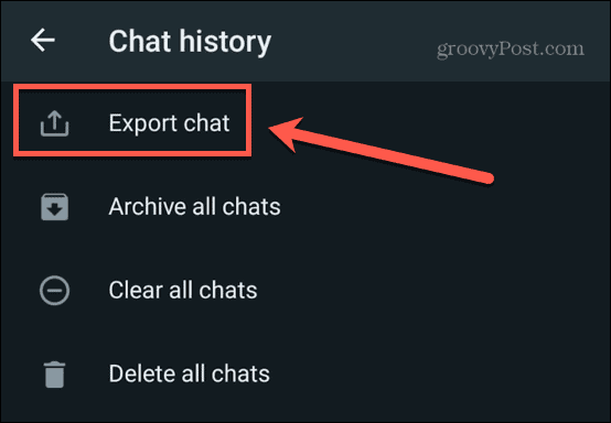 Whatsapp export chat