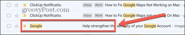 gmail žádný štítek doručené pošty