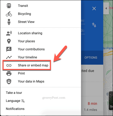 Vytváření odkazu na sdílení Map Google