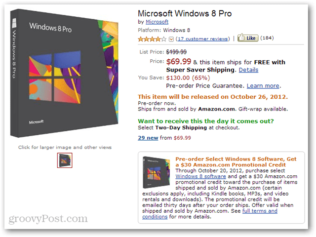 Propagační sleva na kód kupónu pro systém Windows 8