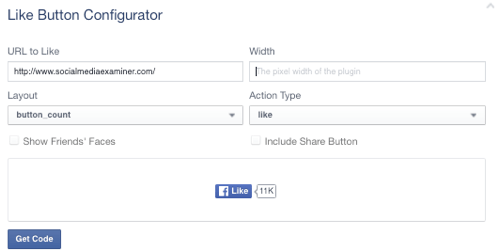 facebook like button set to url