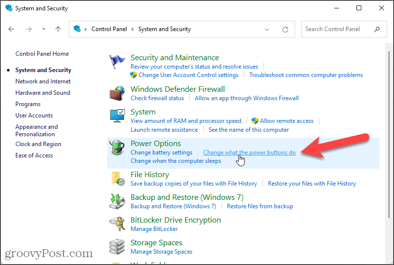Změňte, co dělají tlačítka napájení ve Windows 11