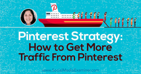 Pinterest Strategy: How to Get More Traffic from Pinterest featuring insights from Jennifer Priest on the Social Media Marketing Podcast.