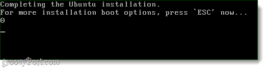 bootování instalačního programu Ubuntu