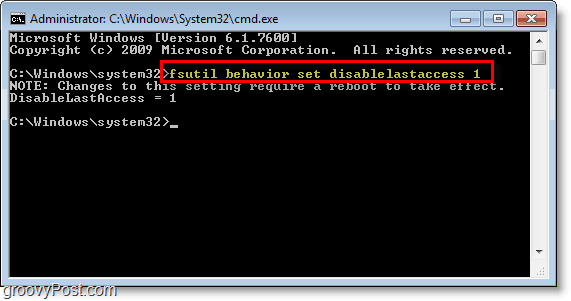 Snímek obrazovky systému Windows 7 - jak zakázat nastavení