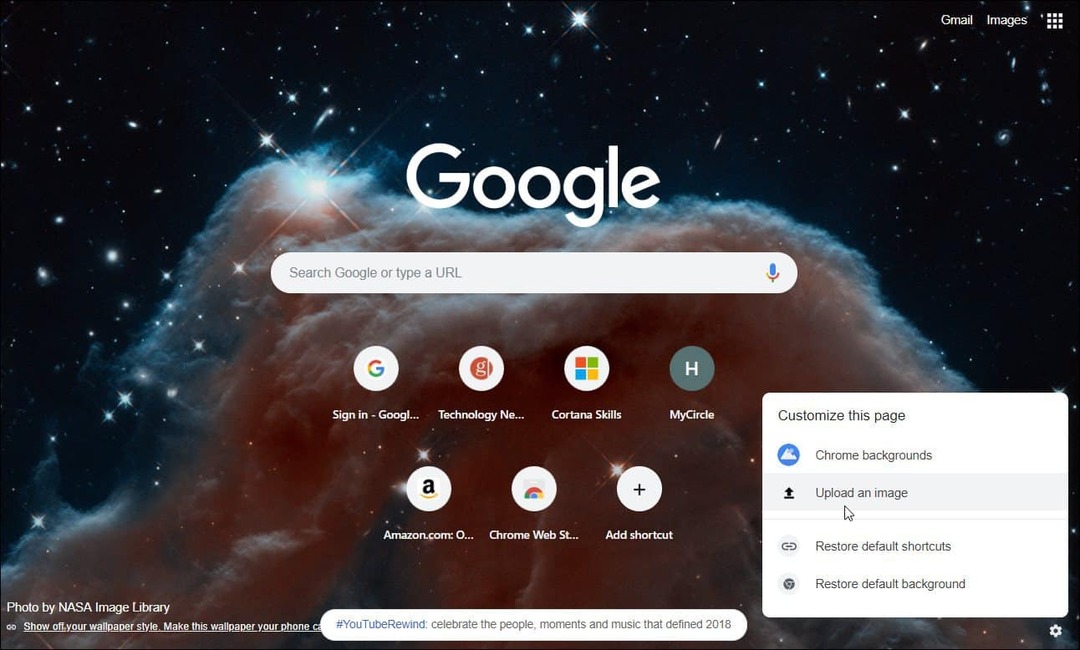 Přizpůsobte stránku Nová karta Google Chrome