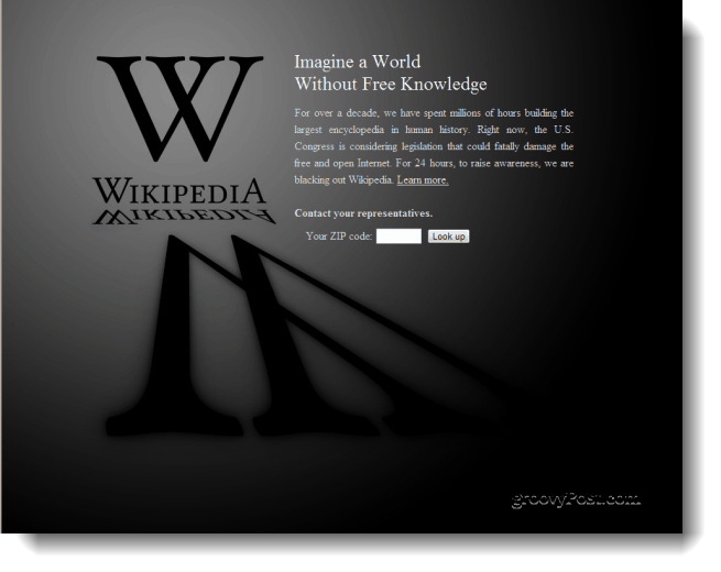 Wikipedia in the Dark